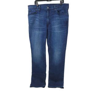 Levis 541 Athletic Taper Fit Jeans Denim Mens 38 x 32 Altered Hem Dark Wash